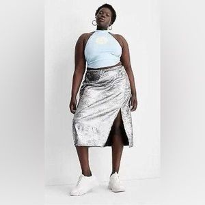 NWT Future collective side cut out midi skirt